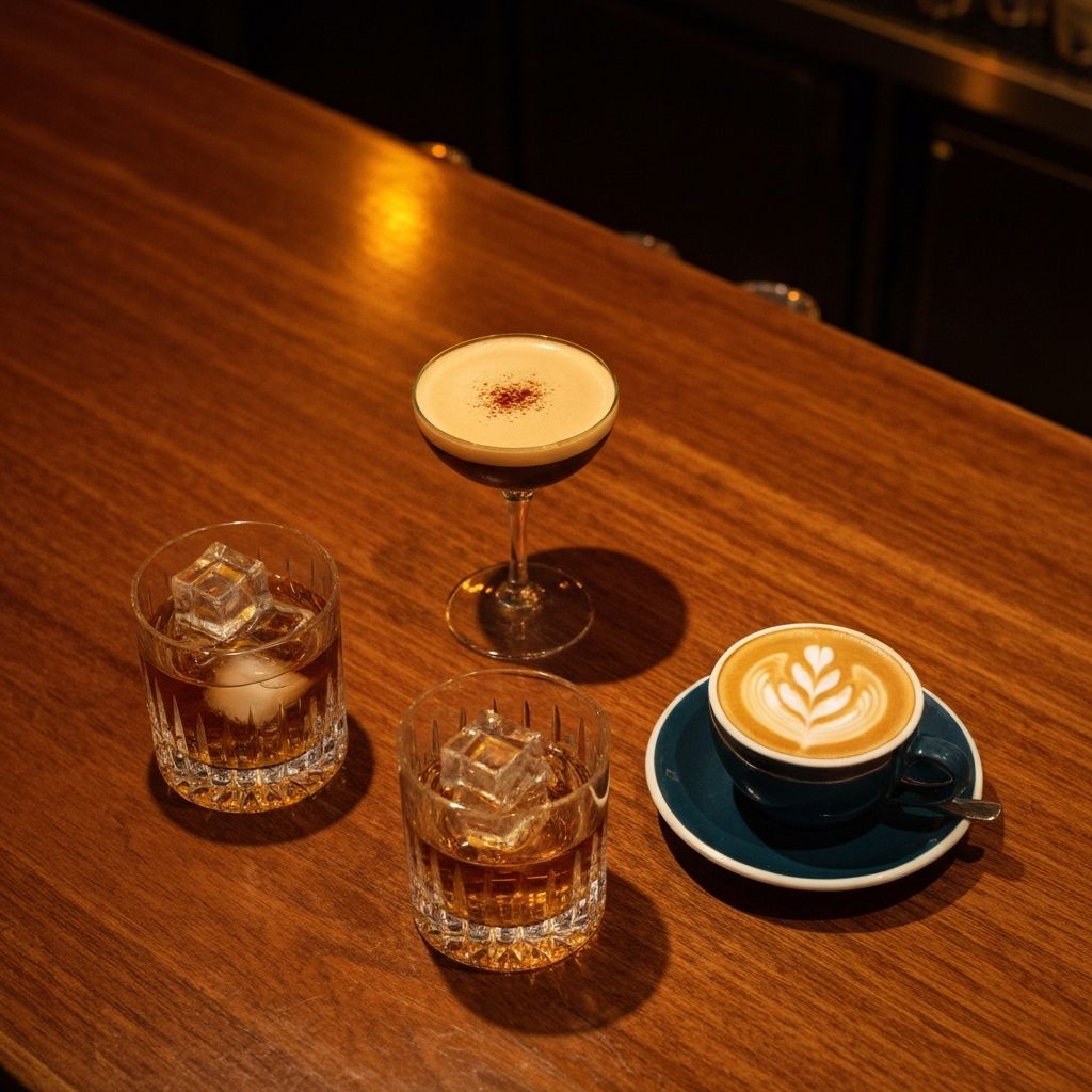 Craft cocktails and coffee drinks